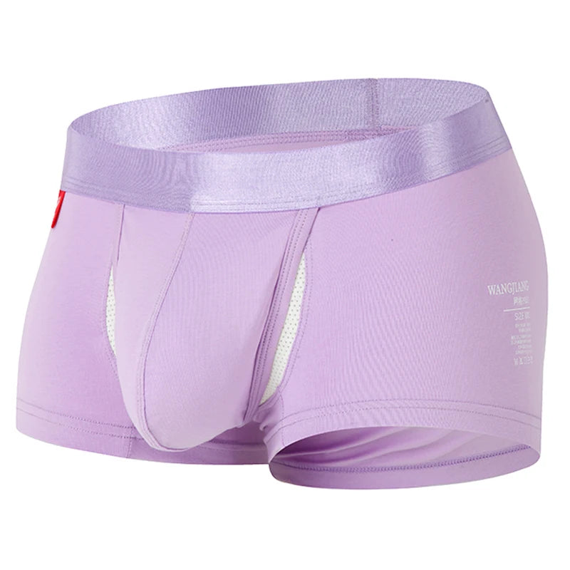 Open Front Underwear Men Cotton Sexy Men's Boxer Shorts Panties Breathable Pouch Bulge Underpants Male