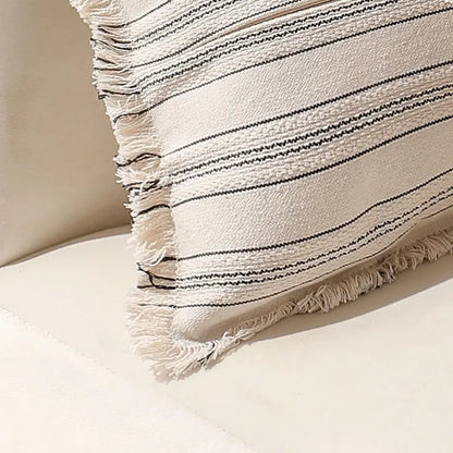 Summer Boho Pillow Covers 30x50 Living Room Sofa Fringed Edges Decorative Striped Throw Pillow Cover BreathableHome Decor