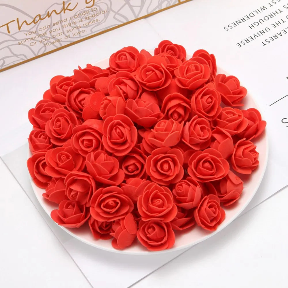 PE foaming Artificial Flowers Home vase table Wedding ornaments DIY gift Scrapbook Bubble Bear Valentine's Day Arch wreath Decor