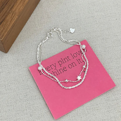 VENTFILLE 925 Sterling Silver Butterfly Bracelet for Girl Bead String Design Insect Fashion Versatile Jewelry Gift Dropshipping