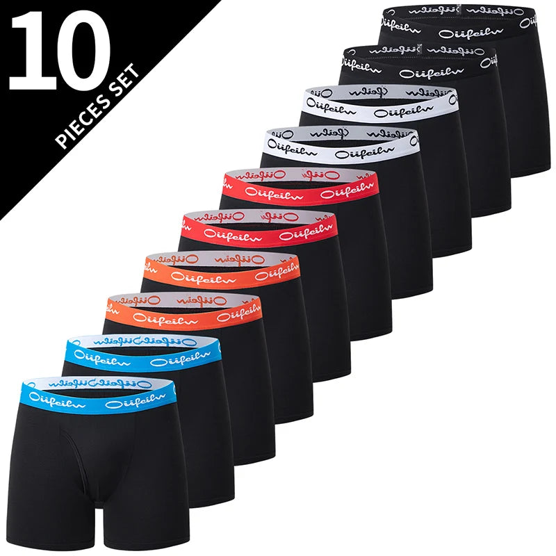 4/5/10 Fashion Four Seasons Men's Long Casual Daily Youth Sports Shorts Comfortable Breathable Sweat Absorbing Elastic Shorts