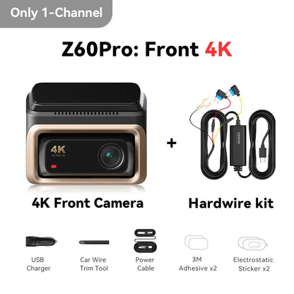 DDPAI Z60 Pro 4K Dash Cam Auto Dashcam Front GPS Car Camera for Dual SONY Sensor WiFi ADAS Night Vision DVR Video Recorder