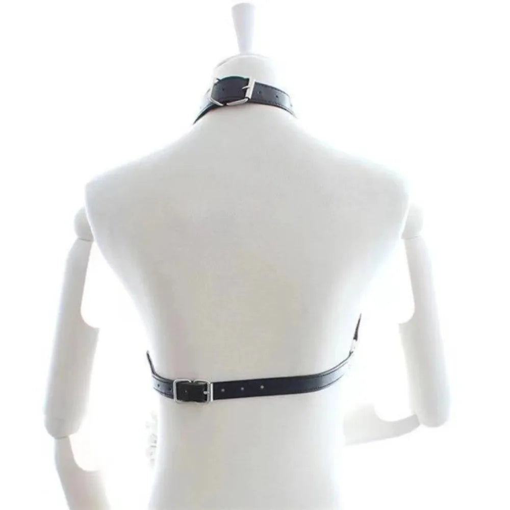 Women's Sensual Leather Body Harness Gothic Fetish Lingerie BDSM Restraint Straps Adult Sex Accessory