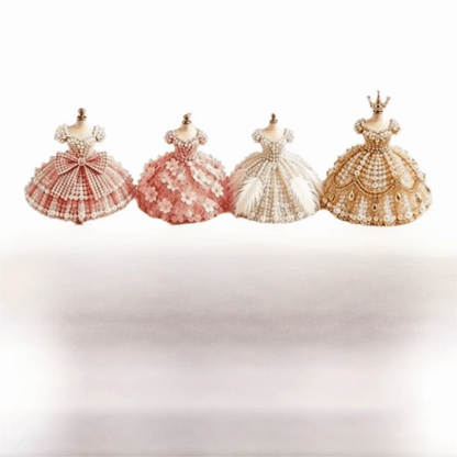 3D Design Beaded Dress Kit Cute Design Tiny Beads Bead Craft Kit Creative Craft Dress Shape Bead Weaving Kit Gift Giving