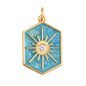 Sun Moon Star Space Celestial Compass Charm Pendant in Gold Colour , Jewelry Necklace Bracelet Making Supplies L93
