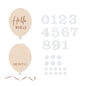 2Pcs Baby Wooden Balloon Milestone Cards Photography Accessories Baby Photography Shooting Props For Newborn Birthing Gifts