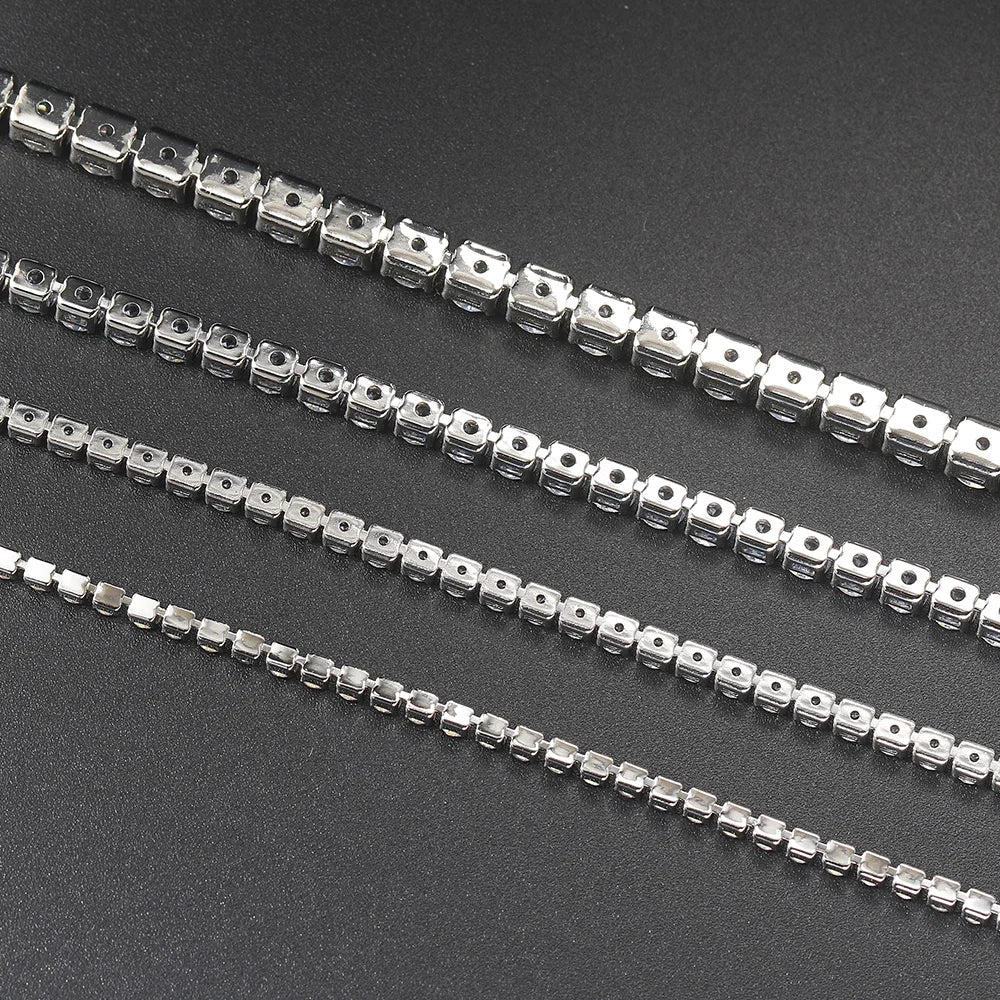 Hip Hop Iced Out 3/4/5mm Crystal Tennis Bracelet for Men Homme Trendy Punk Zirconia Men's Chain on The Hand Streetwear Jewelry