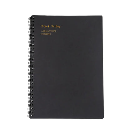 A5 Vintage Spiral Notebook, 80 Sheets/160 Pages Memo Journal Diary Notebook Spiral Design for Students Office Business