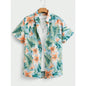 Hawaiian Shirt Man Print Casual Thin Beach Slim Fashion Shirt High Quality Luxury Black Social Vintage Funny Oversized Clothes
