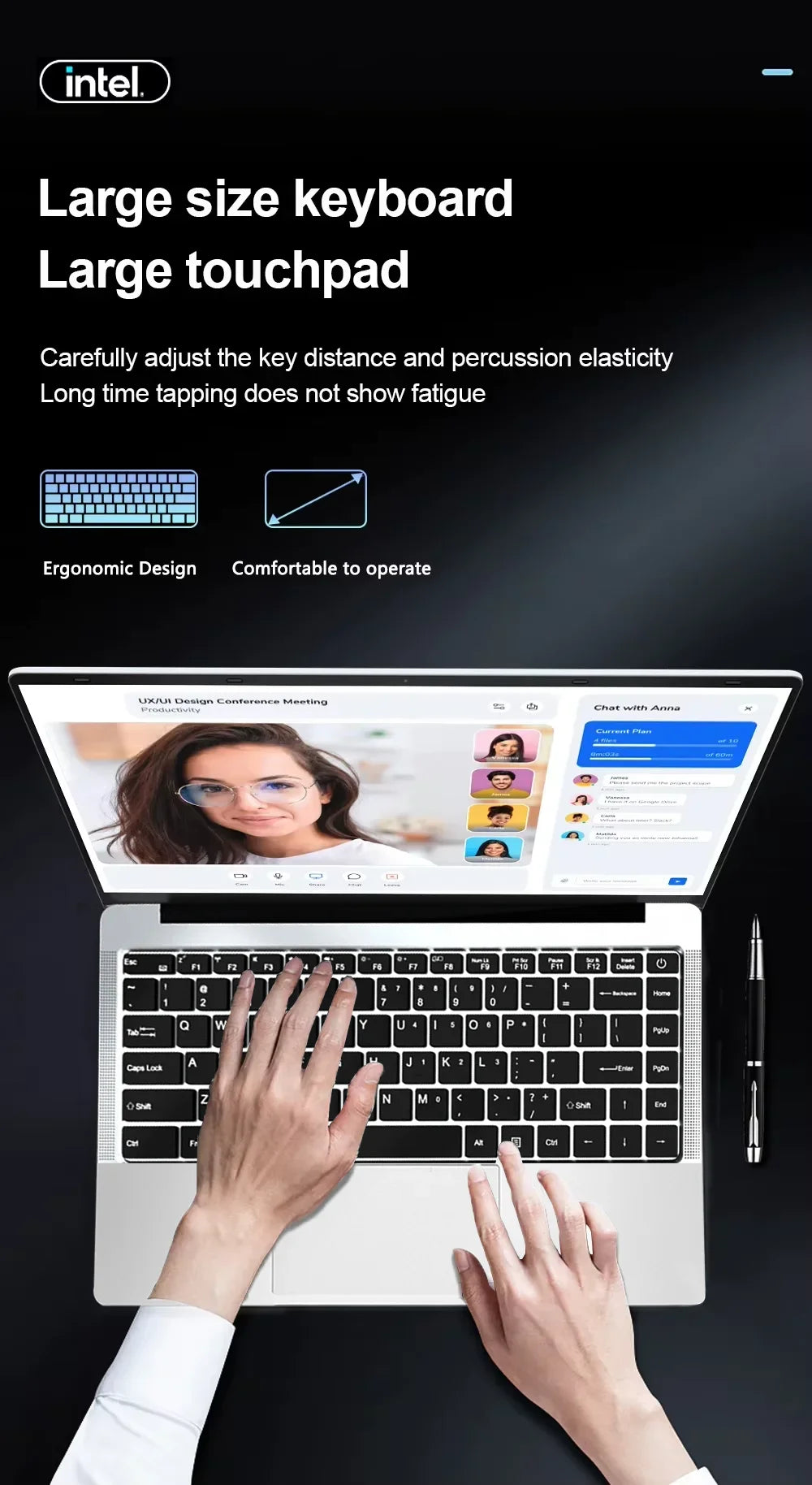 2026 Portable Windows 11 Pro Laptops Intel Core I7 8650U 16GB RAM 1TB SSD Office Gamer Study Notebook Computer PC