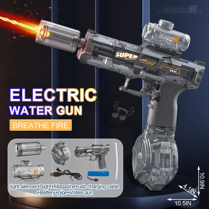 Children High Pressure Electric Water Gun Toys Summer Outdoor Beach Pool Garden Fight Games Kids Automatic Bursts Watergun Gifts