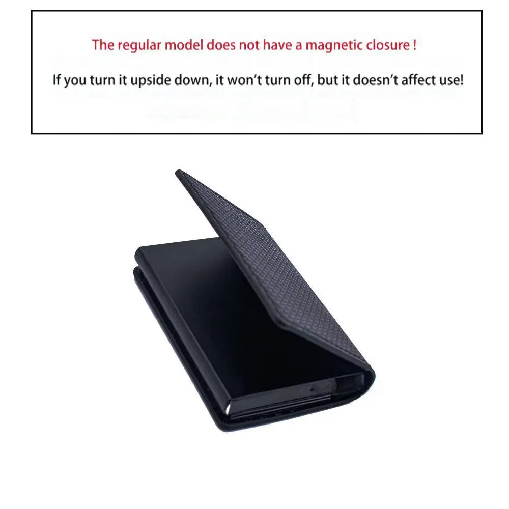 Anti Theft RFID Blocking Credit Card Holder Minimalist Slim Wallet Leather Card Case For Men Women Gift ID Badge