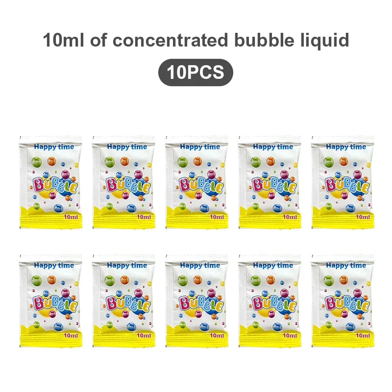 Handheld outdoor bubble machine electric with light bubble toy bubble launcher holiday  gift without battery bubble water
