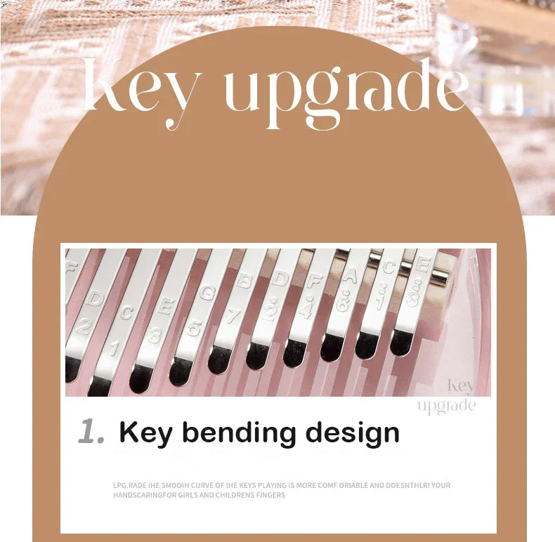 HLURU Kalimba 17 21 Key Thumb Piano Crystal Acrylic Kalimba 17 21 Key Finger Piano For Beginners And Child Keyboard Instrument