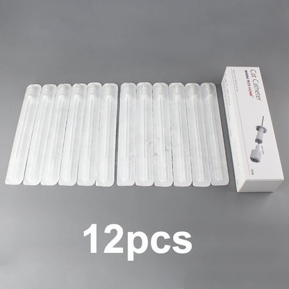 12PCS Cat Catheter With Stylet Side/End Open 1.0mm 1.3mm Cat Urinary Catheters Veterinary Consumables