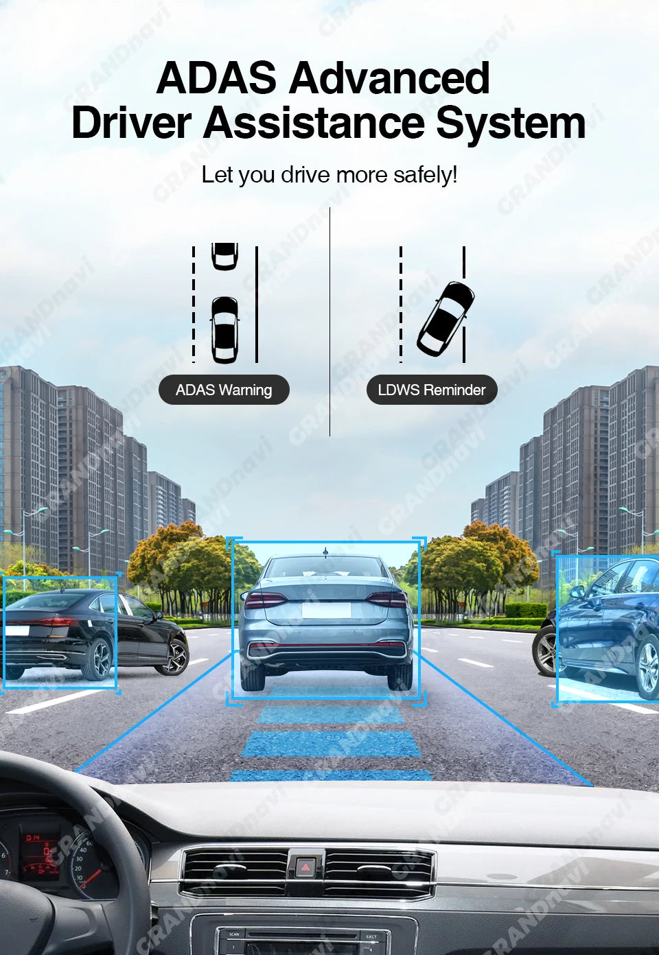 Car DVR Camera USB Full HD720P ADAS Dash Cam Video Recorder Night Vision For Universal Android Car Radio Navigation