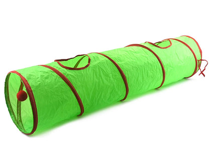 Christmas Cat Tunnel Pet Supplies Fun Toy Play Tunnel Tube Funny Kitten Toys Foldable Toys For Cat Pet Training Interactive