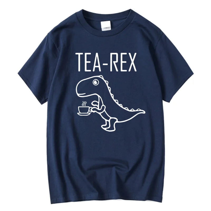 Summer Casual Men's T-shirt Top Quality Cotton Blend Cool Funny Dinosaur Design Printing O-neck For Men T-shirt Male Tee Shirts