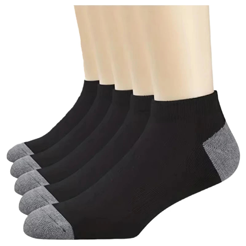 5 Pairs Socks MEN'S Mid-calf Spring and Autumn Sports Sweat Anti-odor MEN'S Socks Thin Sports Socks