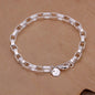 Fine Noble 925 Sterling Silver Solid Chain Bracelet For Women Men Charm Party Gift Wedding party Fashion Jewelry