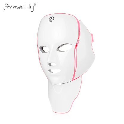 LED Facial Mask with 7 Colors Light Wireless LED Face Mask Neck Care Beauty Mask Skin Care Machine