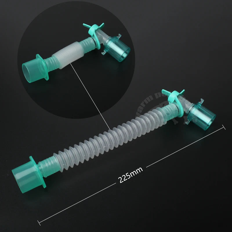 Catheter Mount Extension Tube Double Swivel Elbow Use Anesthesia Breathing Circuit with Gas Sampling Port