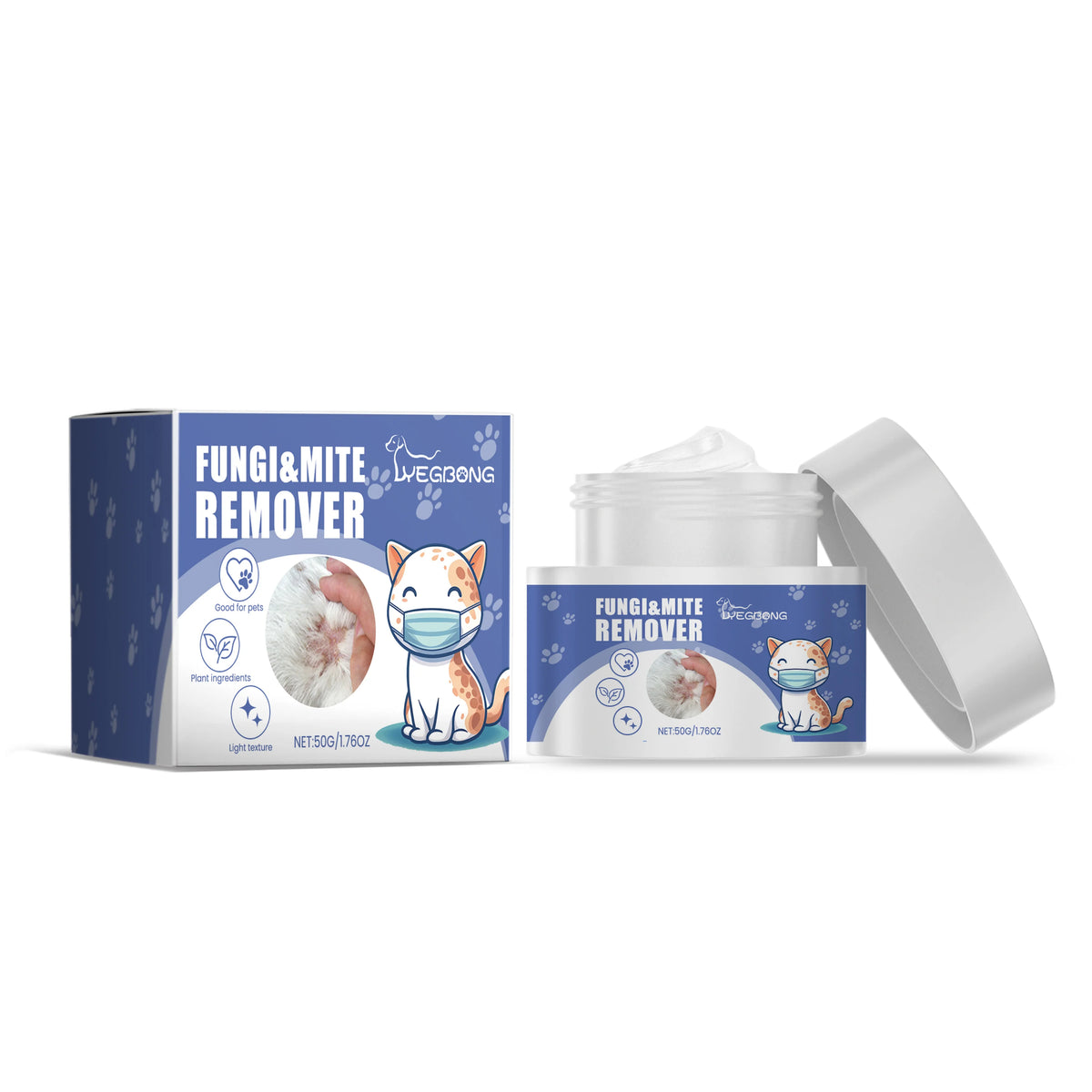 Pet Mite Removal Cream Effectively Combat Mites Quickly Clean Pets Skin Relieve Skin Itching and Discomfort Fungi & Mite Remover