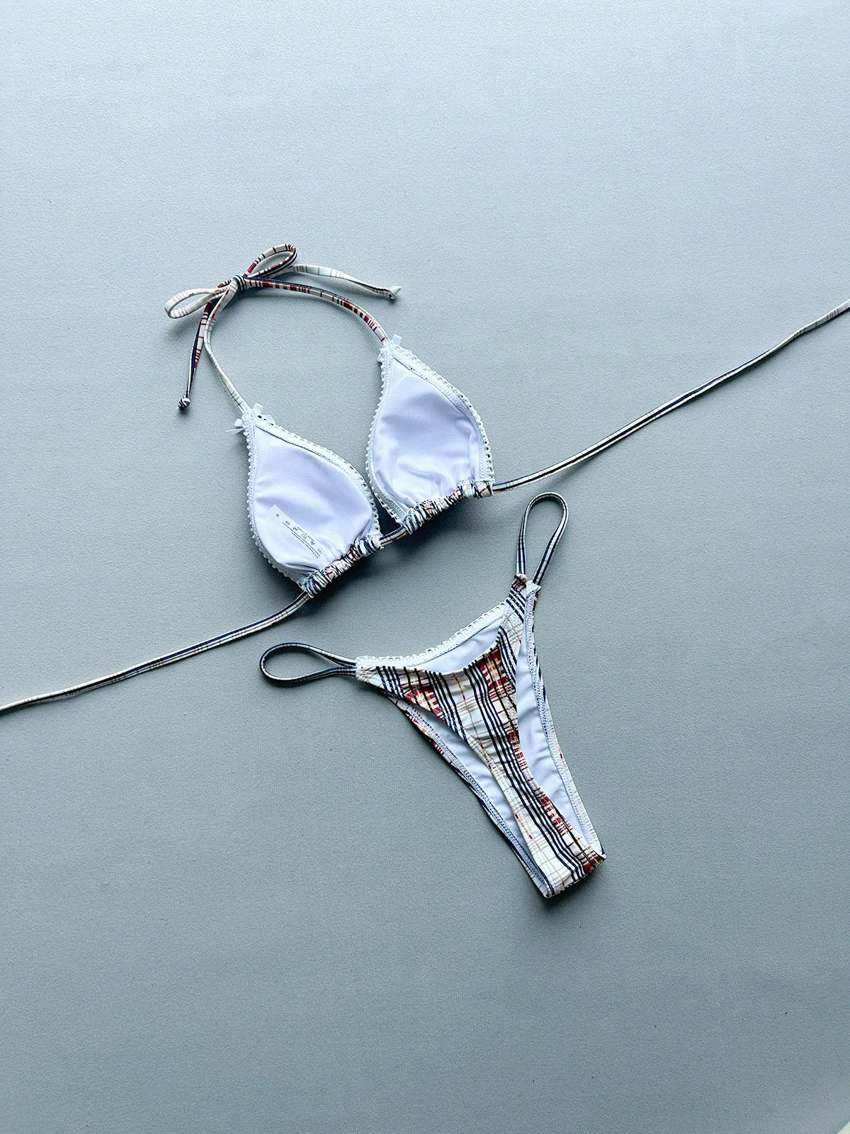 Plaid Print Bikinis Sexy Women Swimsuits Female Swimwear 2026 Micro Bikini Set Bathing Suit Swimming Suits Beachwear Biquini