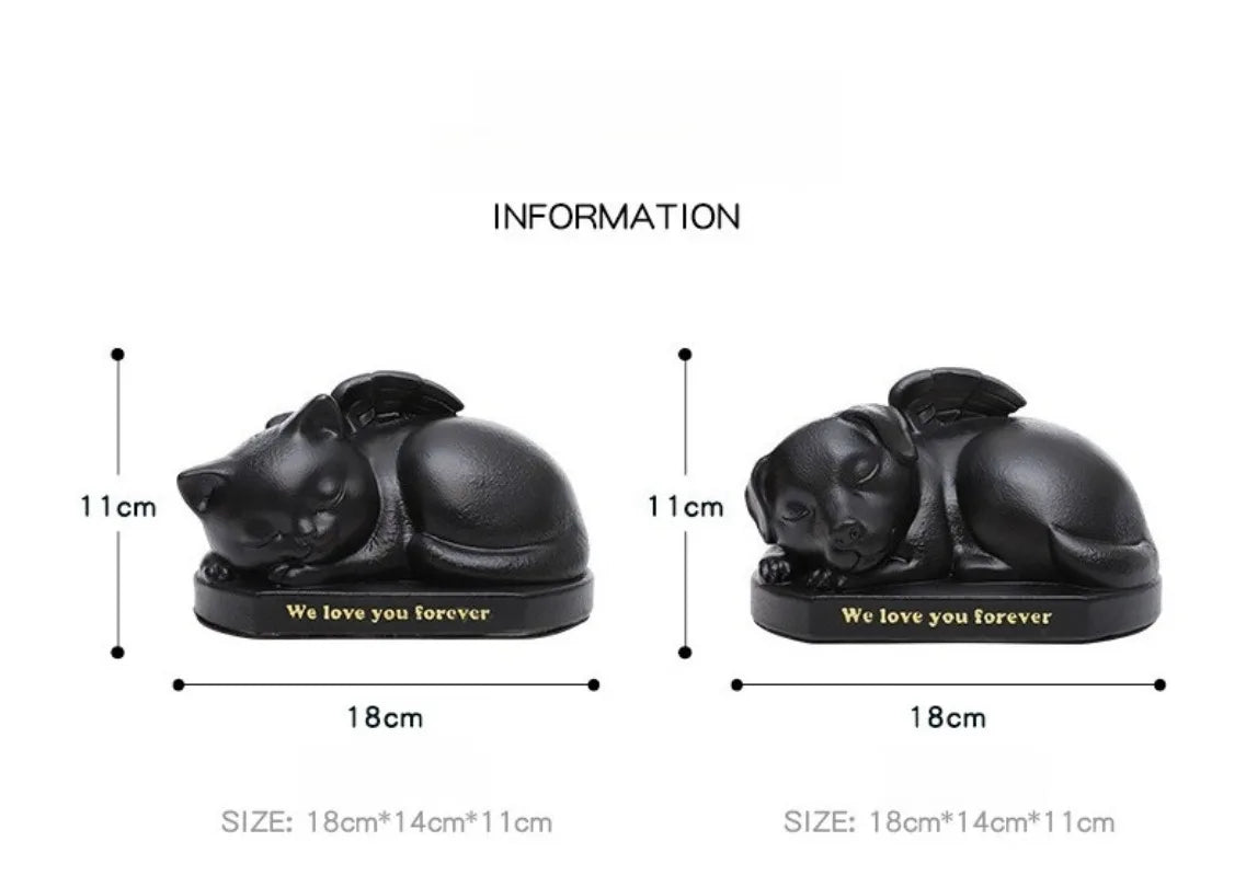 Kitten Puppy Cremation Funeral Box Pet Angel Urn Dog Cat Pet Memorial Ashes