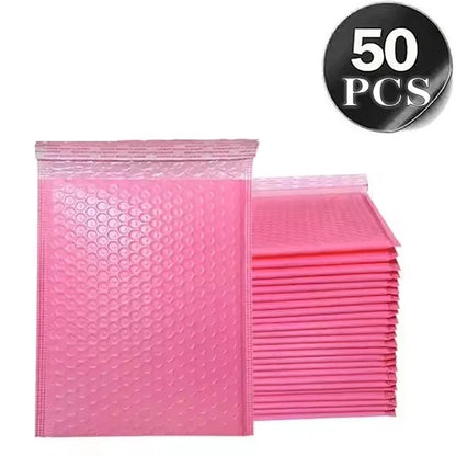 50Pcs Black Bubble Packaging Envelope Mailing Envelopes Mailer Poly Envelope for Shipping Self Seal Bubble Bags Padding