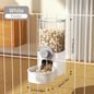 1.2L Automatic Pet Feeder Cage Hanging Bowl，Suitable for Small Puppy Cat Rabbit Food Container Dispenser Bowl
