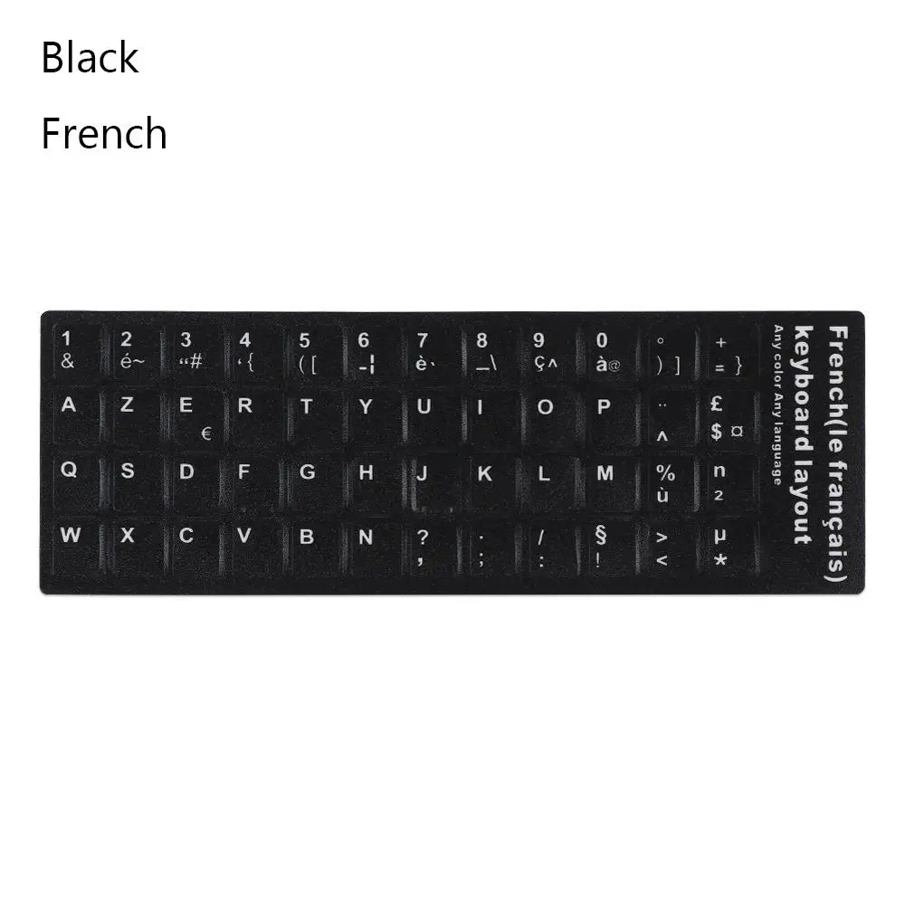 Non-slip English Arabic Keyboard Stickers Wear-resistant Laptop Keyboard Stickers Russian Letter Deutsch Spanish Alphabet Layout