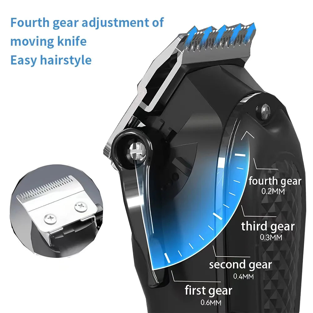Kemei KM-1071 Electric Hair Clipper UBS Rechargeable Cordless Beard Trimmer Men Powerful Electric Hair Clipper Trimming Tool