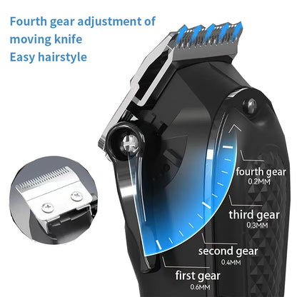 Kemei KM-1071 Electric Hair Clipper UBS Rechargeable Cordless Beard Trimmer Men Powerful Electric Hair Clipper Trimming Tool