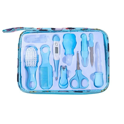 Care & Cleaning Set- 10 - Piece Baby  Newborn Nail Clipper Set, Safe Comb & Brush Gift Box