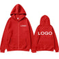 Customized Printed Zipper Hoodies Men Fashion Long Sleeve Zipper Up Sweatshirts Women Casual Personality Hoody Pullover Sudadera