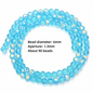 6/8/10mm Sizes Faceted Glass Beads 96-faceted Pink Blue Crystal Earth Beads Faceted Cut Style Plating Clear Jewelry Making Beads