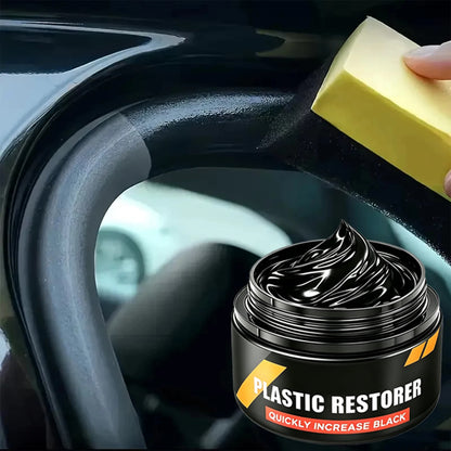 Car Plastic Restorer Crystal Clear Auto Interior Leather & Panel Renewal Wax Coating Agent Back To Black Gloss Car Wax Polish