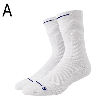 1Pair Professional basketball socks thickened towel bottom game training sports socks ankle protection non-slip socks