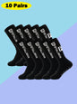 10 Pairs Men's Soccer Socks Anti Slip Non-Slip Gripper Pads for Football Basketball Sports With Grippers Socks