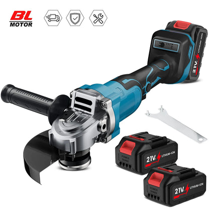12000RPM 125MM Brushless Electric Angle Grinder Variable Speed Cutting Machine Woodworking Tool for Makita 18v Battery Pin