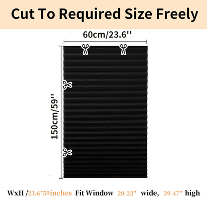 No Drill Blinds Stick on Curtains Blinds for Bedroom Kitchen Bathroom Windows Light Filtering Privacy Protection with Clips