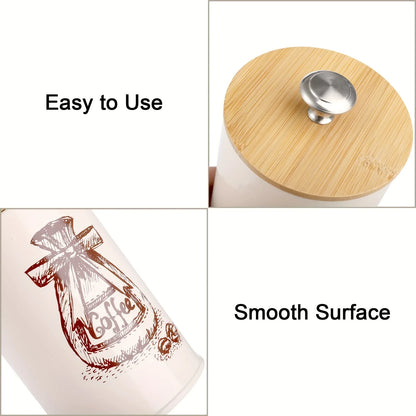 3Pcs Canister Set for Kitchen Counter, Coffee Sugar Tea Canister, Metal Vintage Kitchen Containers, Food Storage Containers