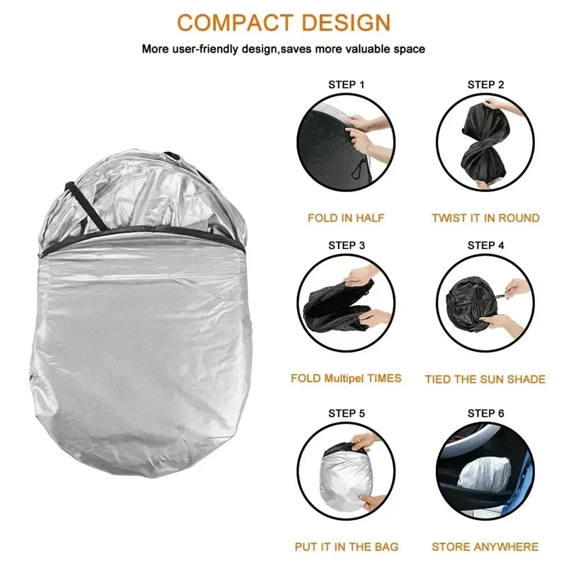 Car Windshield Sun Shade Car Sunshade Cover Visor Protector Interior Anti UV Sun Windscreen Folding Parasol Auto Accessories