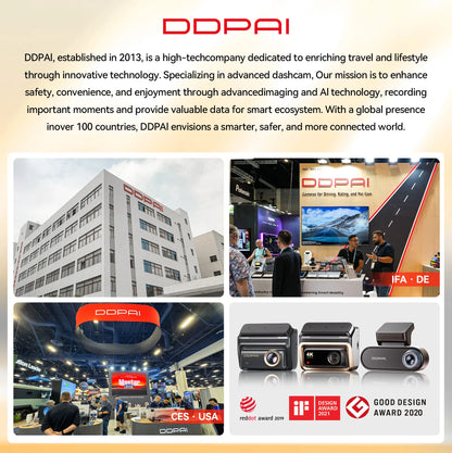DDPAI 4K Dash Cam Z60 Pro HDR Support Front and Rear Interior Car Camera SONY STARVIS2 678 Sensor 5GHz Wi-Fi GPS ADAS 4G Car DVR