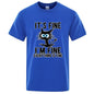 Men's High Quality T-shirt Cotton Blend Funny Cool Cat Printed T-shirt Casual Men Short Sleeve T-shirt for Men T-Shirt Male Top