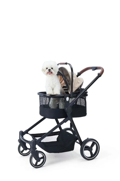 EU stock of pet strollers Double-seat stroller can carry both baby and pet Dual-mode seat, stroller with pet carrier