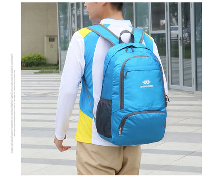 23L Packable Backpack Foldable Ultra Light Outdoor Duffle Bag Big Folding Knapsack Hiking Travel Rucksack Mountaineering Daypack