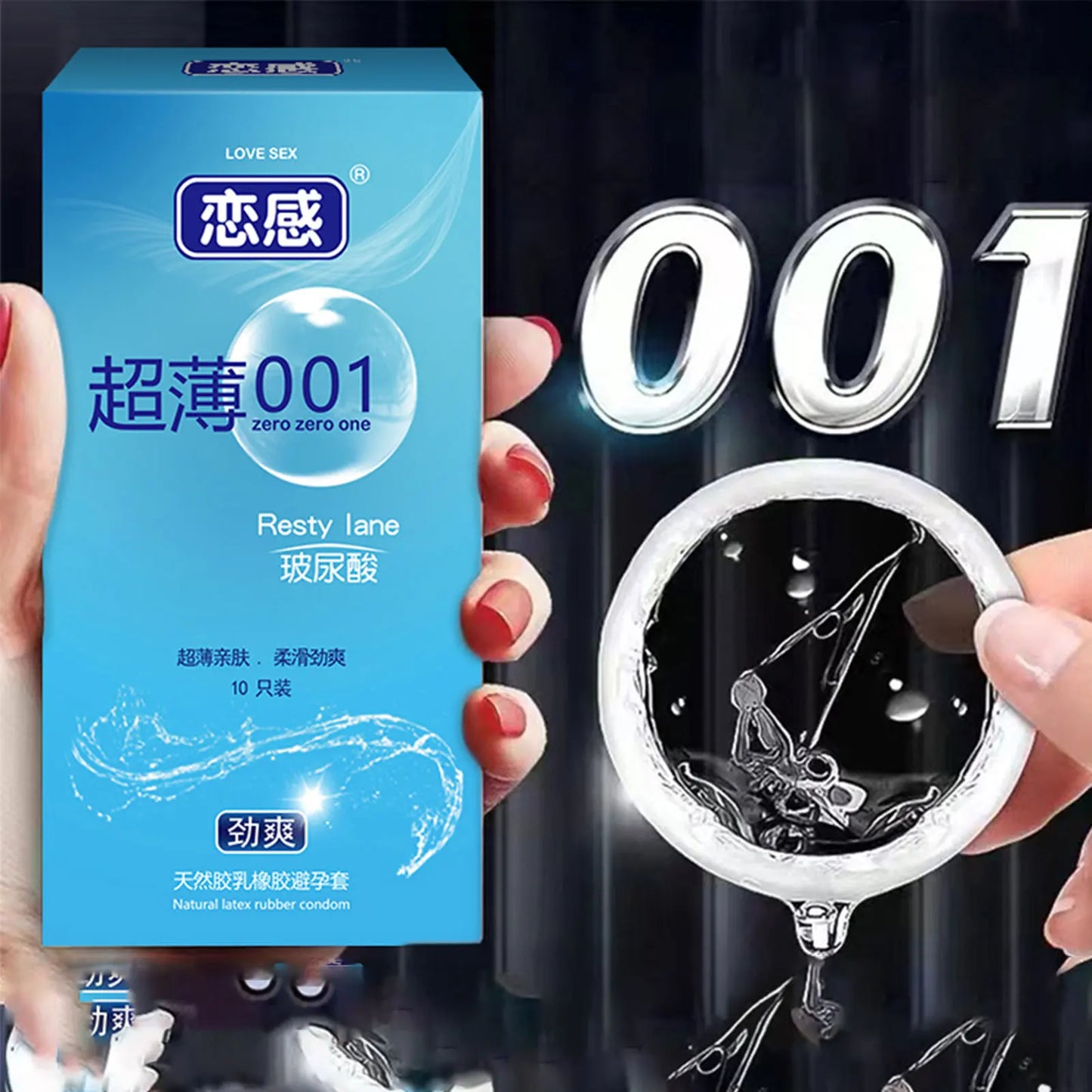 0.01 Ultra Thin Condoms For men Ejaculation delay Ice Hot Feeling Latex Condom Penis Sleeve  Vaginal Stimulation dult sex toys