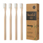 4Pcs  Bamboo Toothbrush Biodegradable20,000 High Bristle Count Toothbrush - Micro-Nano Extra Soft Bristles for Sensitive Teeth